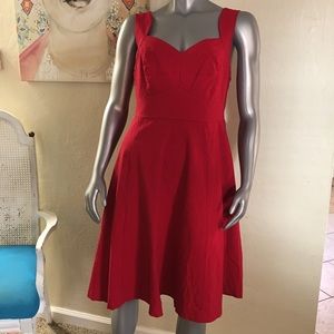 Torrid red fit and flare plus size dress 16